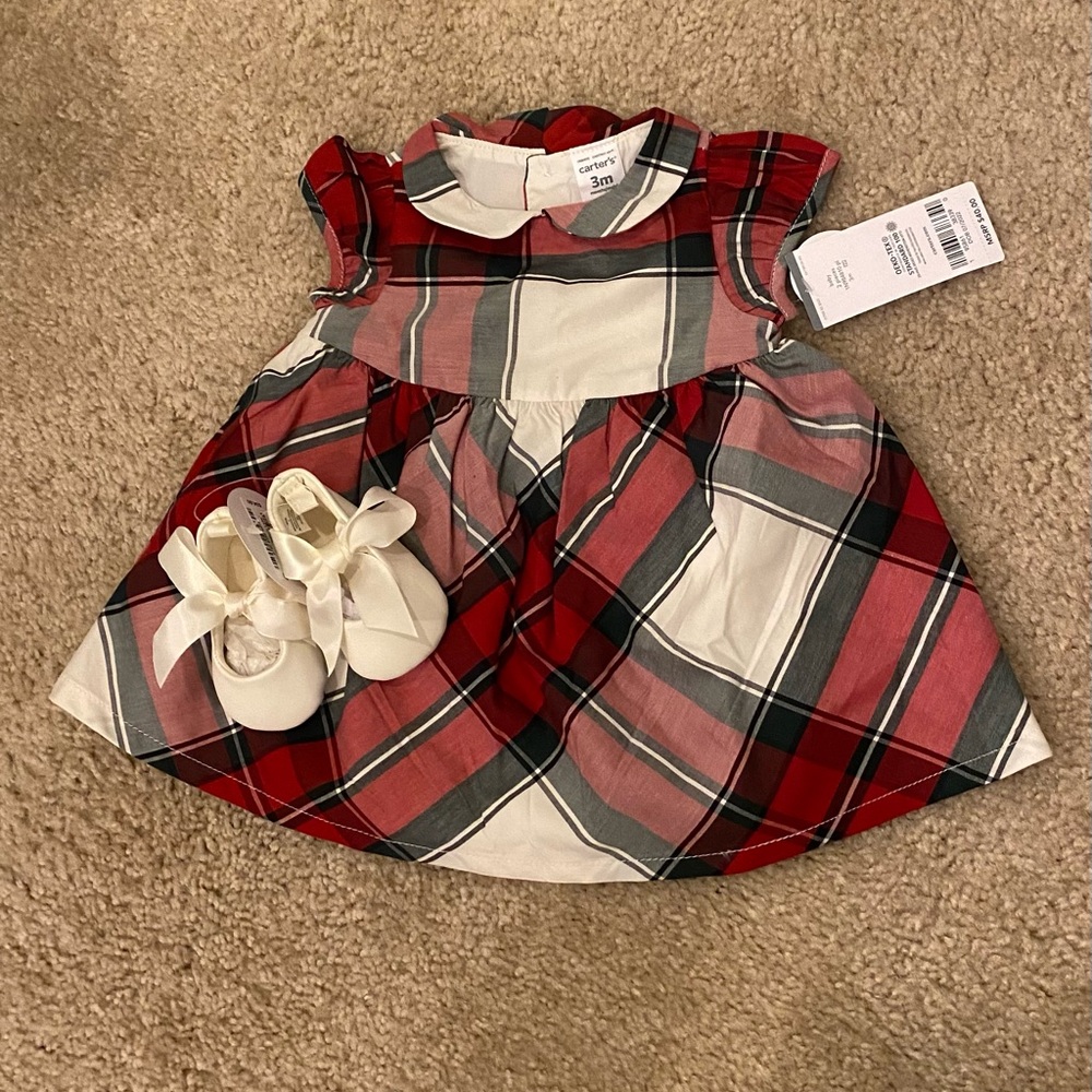 New Carters Dress and First Impressions Shoes